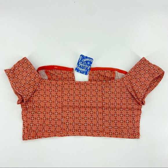 Free People Intimately Lucky Now Brami Off The Shoulder Crop Top Vermilion S - Picture 8 of 12
